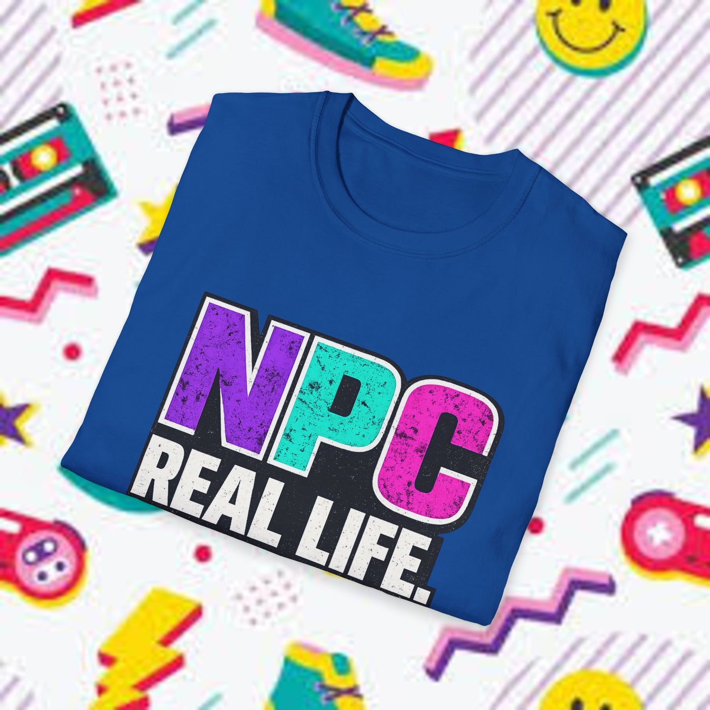 NPC Real Life T-Shirt — Funny Gamer NPC Tee, “No Side Quests” Retro Design